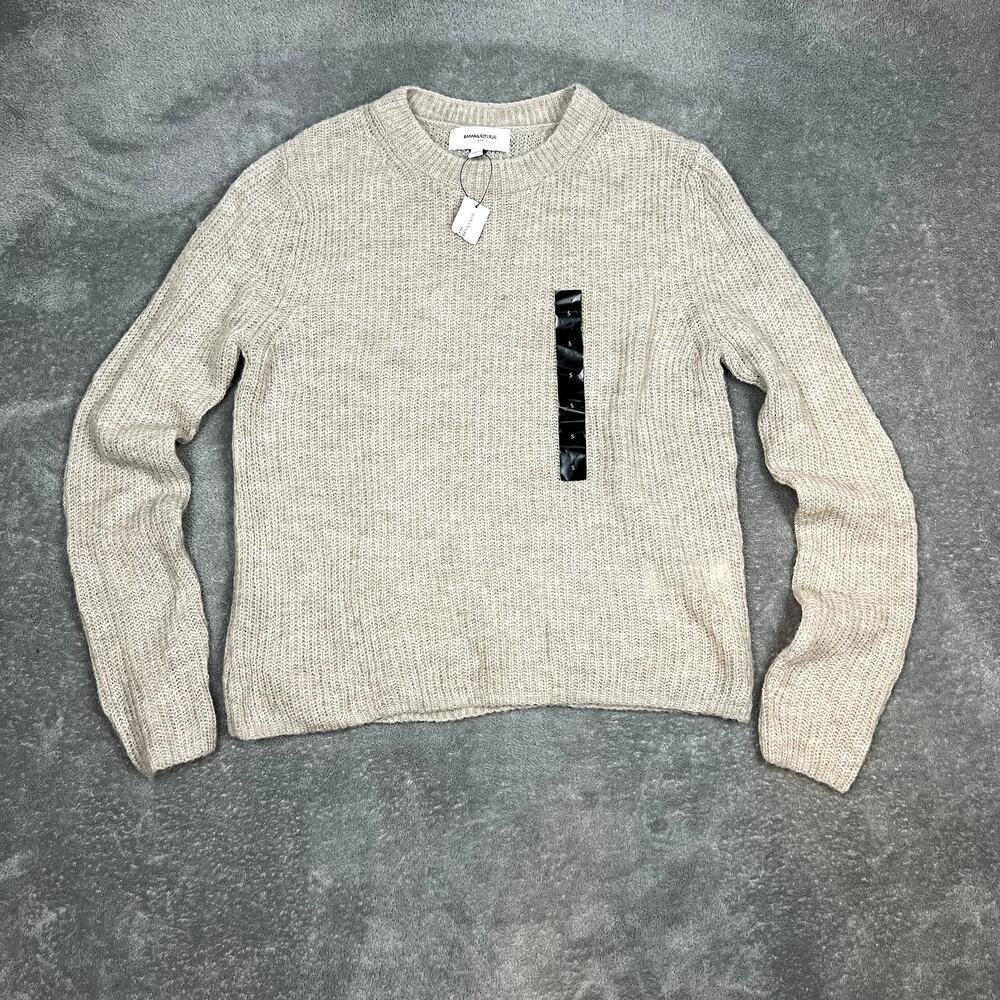 Banana Republic Sweater Womens S Wool Alpaca‎ Luxe Minimalist Lightweight NWT